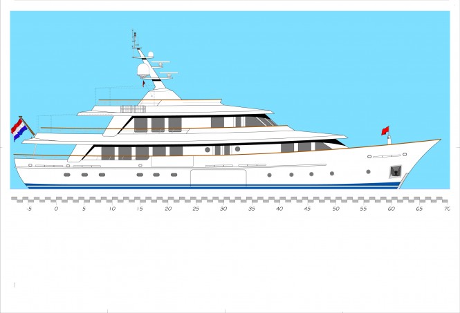 Hakvoort superyacht YN250 designed by Diana Yacht Design