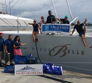 Delivery of supplies to St. Maarten aboard sailing yacht NECKER BELLE in partnership with YachtAid Global