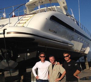 Overmarine’s Mangusta 92 motor yacht LITTLE SAF Interior Transformation by Wild Group International