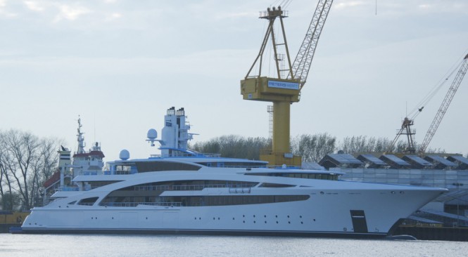 New 101m mega yacht V853 launched by Kusch Yachts
