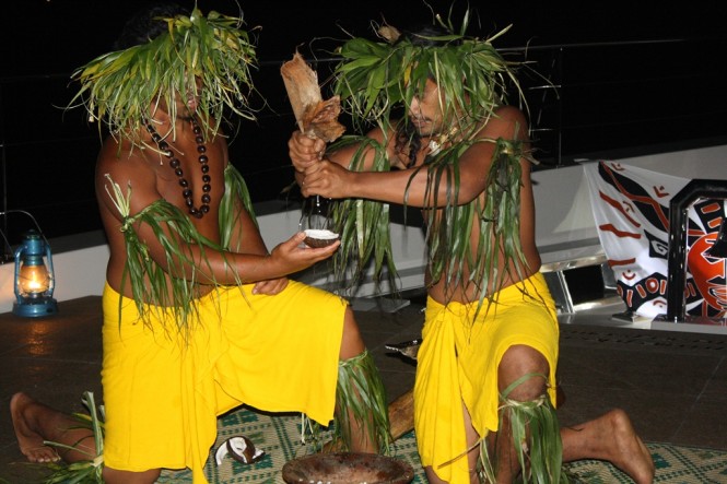 Preparing Monoï oil on a Superyacht