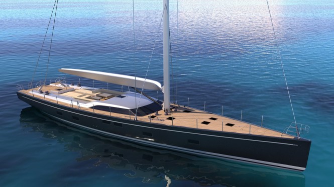 Rendering of new sailing yacht SW 102#04 - Courtesy of Southern Wind Shipyard