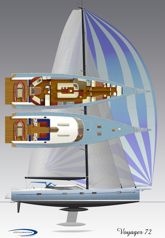 Sailing yacht Voyager 72 - Profile and Accommodation Sailing yacht Voyager 72 - Profile and Accommodation
