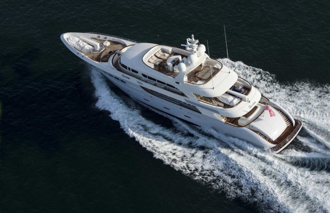 Super yacht Nassima from above