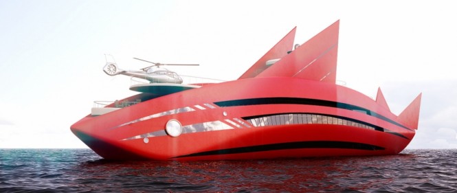 Super yacht Red Shark concept