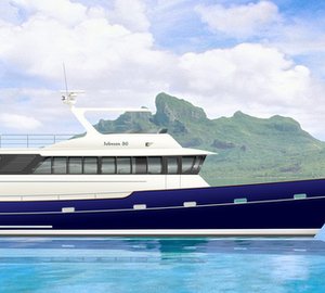 Johnson Yachts building motor yacht Johnson 80 designed by Kevin Dibley