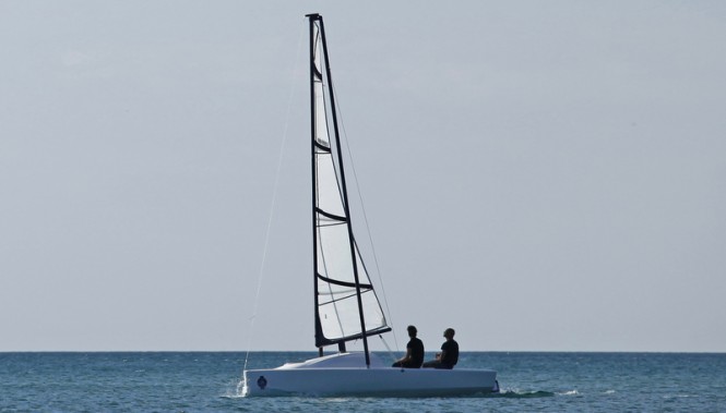 Aero sail under first test sailing Aero sail under first test sailing