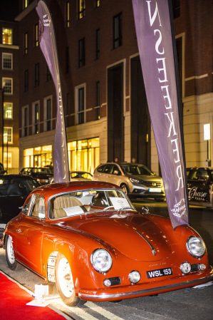 This Porsche 356 Carrera was displayed alongside a selection of 2014 models including the Macan, Cayman, Boxter, 991 Turbo and Cayenne