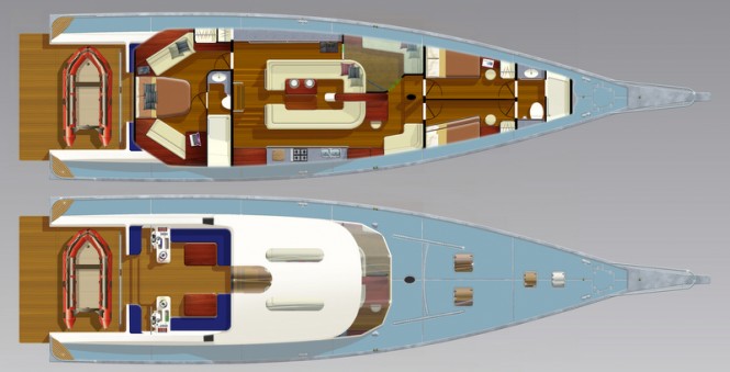 Voyager 72 Yacht - Accommodation Layout