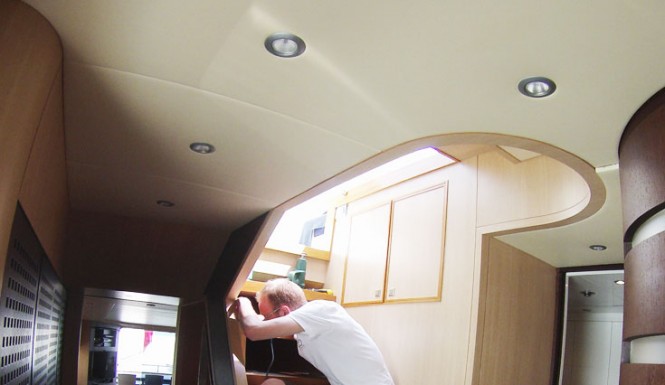 Wild Group working on the interior refreshment of luxury charter yacht Asha