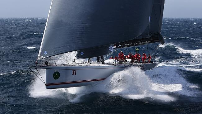 100ft Supermaxi yacht Wild Oats XI at the 2013 Rolex Sydney Hobart Yacht Race - Image by Brett Costello