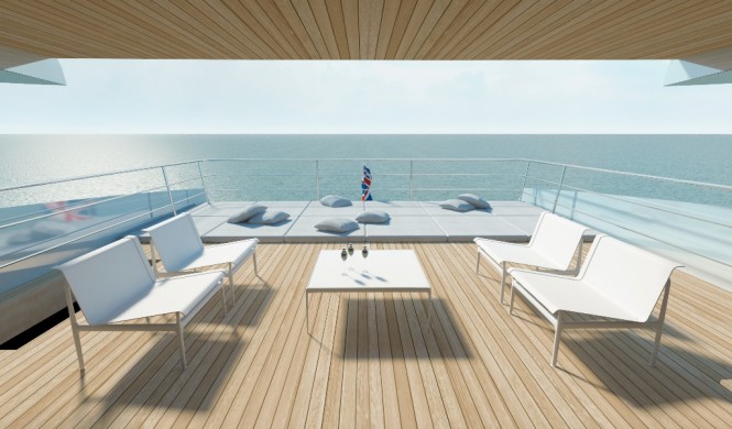 43m wallyace yacht concept - Owners' private aft terrace