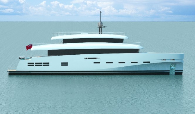 43m yacht wallyace concept - side view