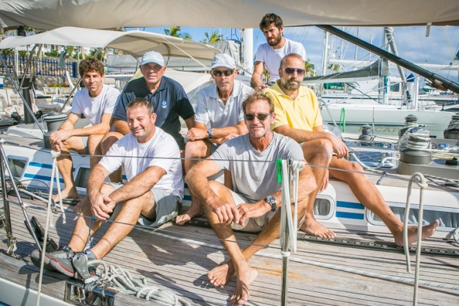 Aref Lahham and crew of Swan 68 Yacht Yacana  © Puerto Calero James Mitchell