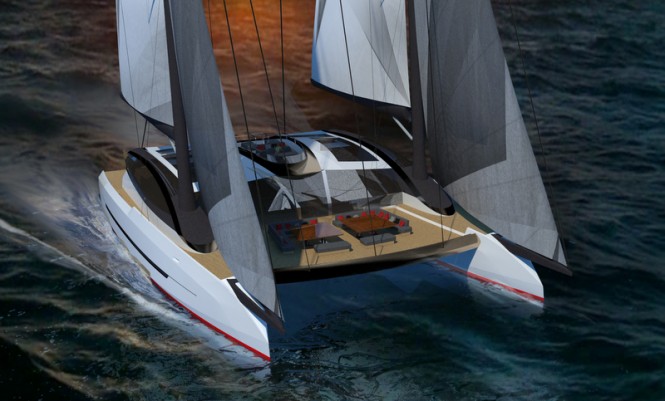 Catamaran Solstice concept - front view