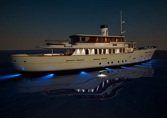 Classic 40m yacht concept by Sarp Yacht