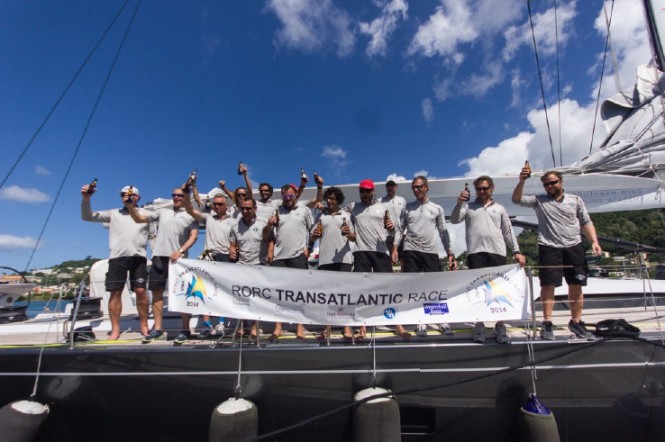 Crew aboard luxury sailing yacht Windfall Crew aboard luxury sailing yacht Windfall