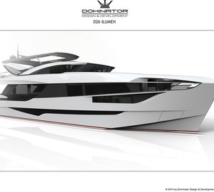 Experience the presence of the Dominator D26M motor yacht Ilumen at Dusseldorf Boat Show 2015