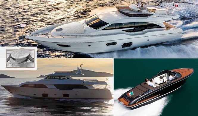 Ferretti Yachts 690, the Custom Line Navetta 28 Crescendo and the Riva Iseo