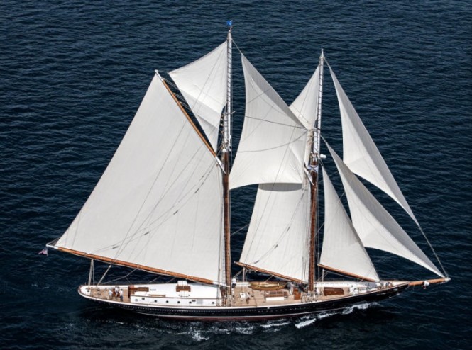 Hull #981 sailing yacht COLUMBIA under sail