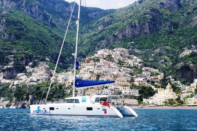 Luxury OMBRE BLU catamaran yacht- Anchored