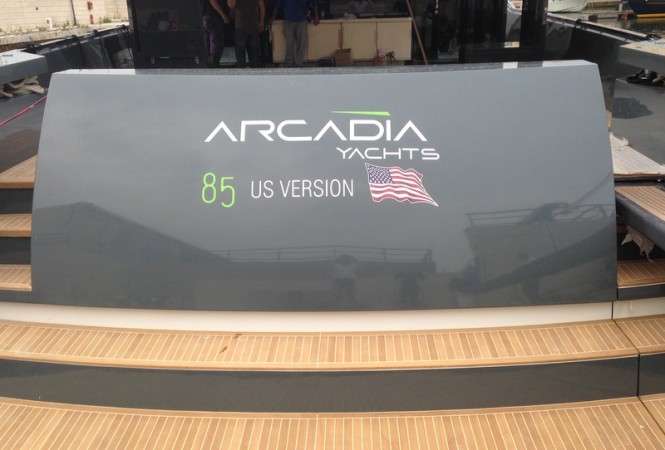 Luxury yacht Arcadia 85 US Edition (hull #8) - aft view