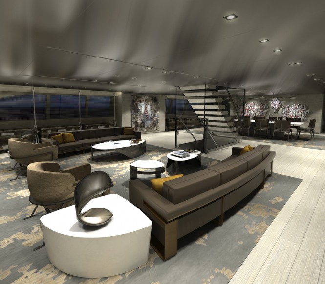 Luxury yacht SYBARIS - Main Saloon - Photo by PH Design