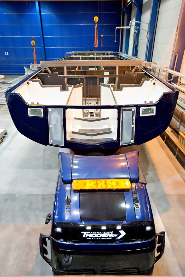 Luxury yacht Swan 115-002 in assemly yard - Photos by Karolina Isaksson, bildbolaget Du & Vi.