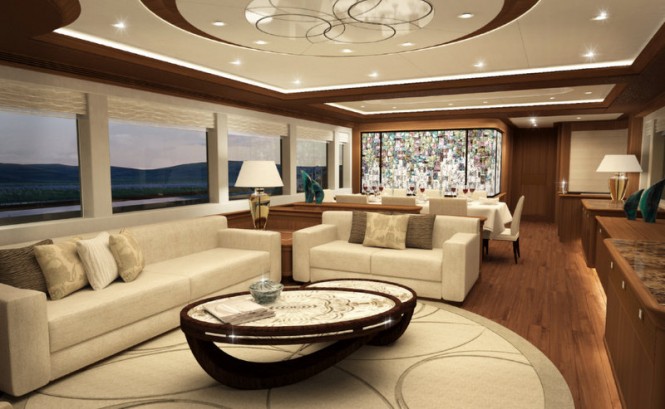 Mulder 94 Voyager luxury yacht Project Firefly - Saloon