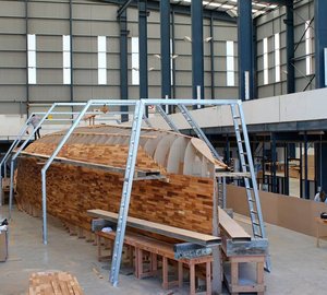 Construction of new 33,5m Hull 1012 Yacht by Yachting Developments progressing well