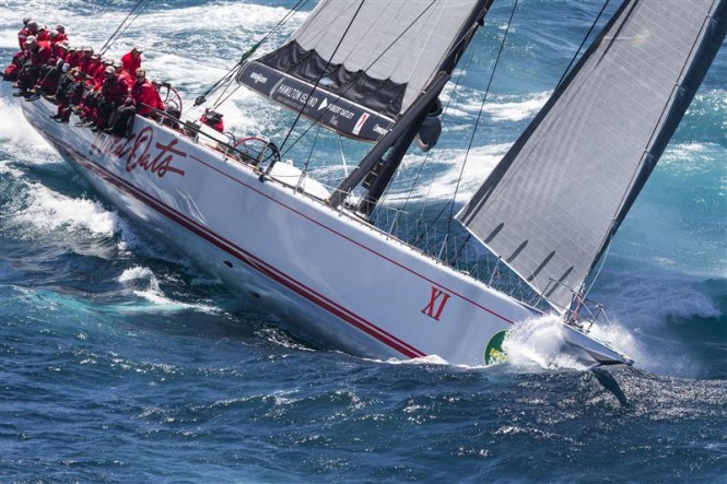 Seven-time winner and record holder WILD OATS XI (AUS) at the start of the 70th Rolex Sydney Hobart - Photo by Rolex Carlo Borlenghi
