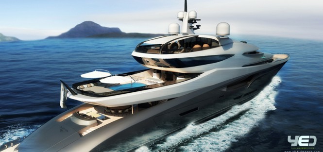 Super yacht Miya concept - aft view