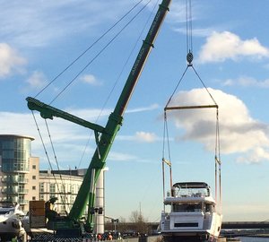 The arrival of first luxury yachts to be displayed at 2015 CWM FX London Boat Show 