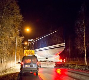 Photos: Nautor’s Swan sailing yacht Swan 115-002 moved to assembly yard