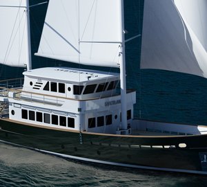 New 27m motor sailer yacht SVETLANA nearing completion at AvA Yachts