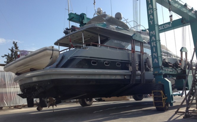 31m Bilgin super yacht April at KRM Yacht - Hauling