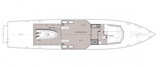 33m luxury yacht refit project by Sea Level - Layout