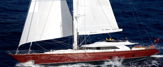45m Perini Navi super yacht Helios underway