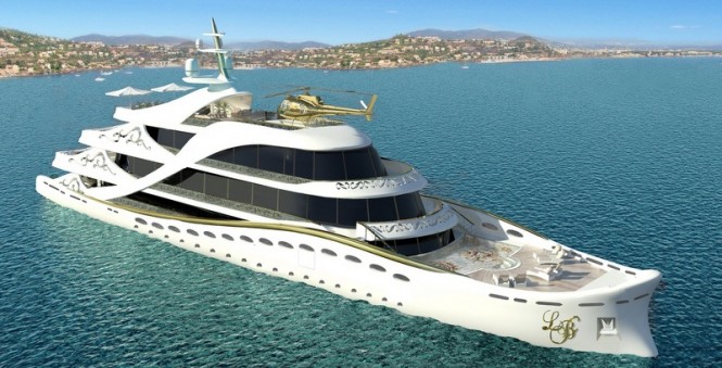 80m mega yacht La Belle by Lidia Bersani Luxury Design