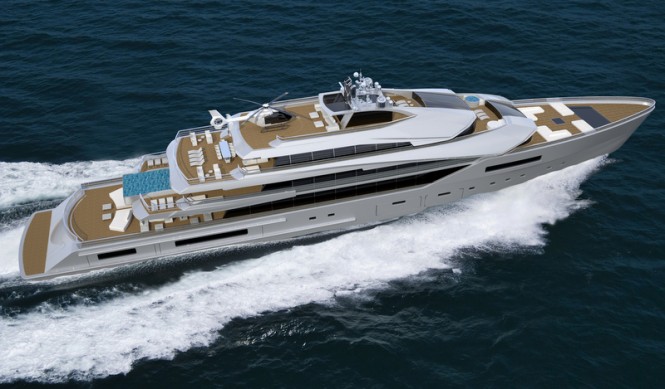 90 Nobiskrug superyacht concept from above