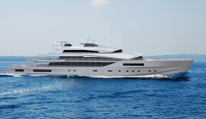 90m Nobiskrug superyacht concept - side view