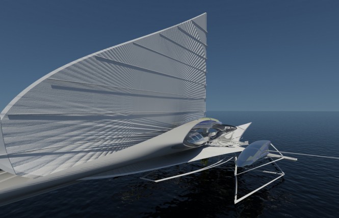 A futuristic solar-powered trimaran yacht by Architect Margot Krasojevic A futuristic solar-powered trimaran yacht by Architect Margot Krasojevic
