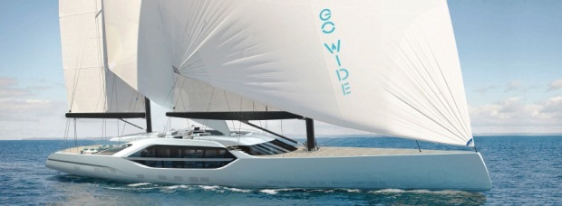 A render from Lorenzo Berselli's submission, sailing yacht Go Wide