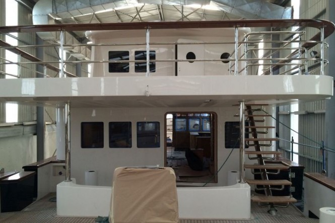 Aboard Svetlana Yacht under construction at AvA Yachts