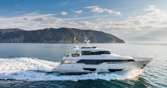 Ferretti Custom Line super yacht Navetta 28 fitted with VOTIS entertainment system by Videoworks