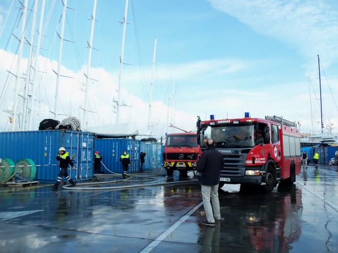 Fire drill at STP Shipyard Palma Fire drill at STP Shipyard Palma