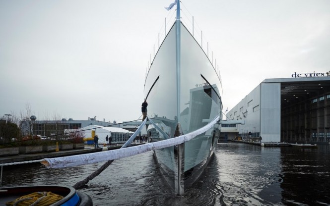 Luxury motor yacht Savannah at her launch
