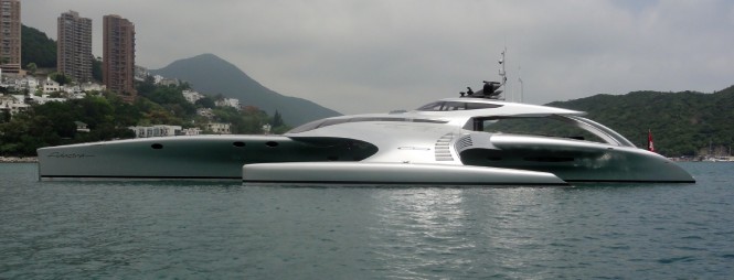 Luxury trimaran yacht Adastra designed by Shuttleworth Design