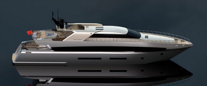 Luxury yacht Anatomic 42 - side view