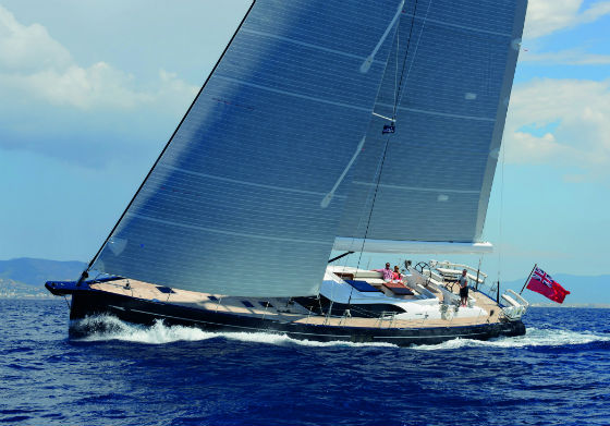 Luxury yacht Oyster 825 under sail